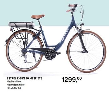 Aanbiedingen Estrel e-bike damesfiets - Minerva - Geldig van 09/04/2019 tot 07/05/2019 bij Supra Bazar