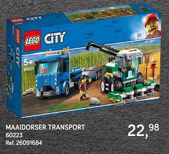 Aanbiedingen Maaidorser transport 60223 - Lego - Geldig van 09/04/2019 tot 07/05/2019 bij Supra Bazar