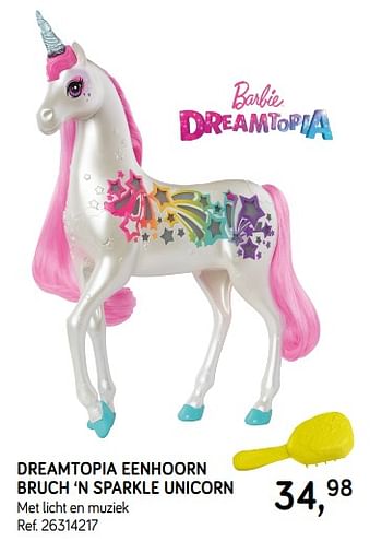Aanbiedingen Dreamtopia eenhoorn bruch `n sparkle unicorn - Mattel - Geldig van 09/04/2019 tot 07/05/2019 bij Supra Bazar