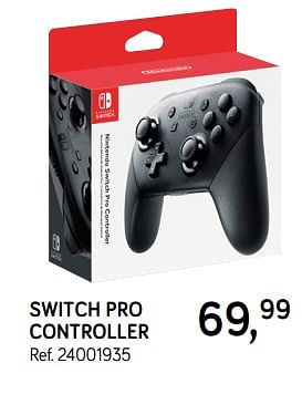 Aanbiedingen Switch pro controller - Nintendo - Geldig van 09/04/2019 tot 07/05/2019 bij Supra Bazar