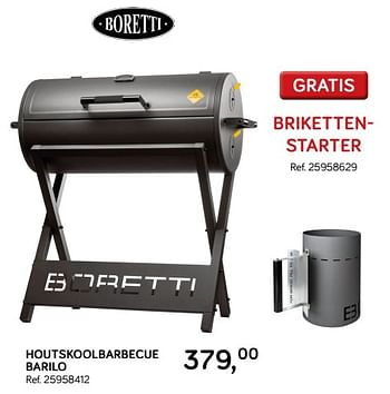 Aanbiedingen Houtskoolbarbecue barilo - Boretti - Geldig van 09/04/2019 tot 07/05/2019 bij Supra Bazar