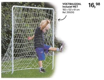 Aanbiedingen Voetbalgoal inclusief net - Huismerk - Supra Bazar - Geldig van 09/04/2019 tot 07/05/2019 bij Supra Bazar