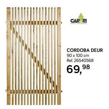 Aanbiedingen Cordoba deur - Cartri - Geldig van 09/04/2019 tot 07/05/2019 bij Supra Bazar