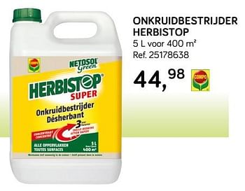 Aanbiedingen Onkruidbestrijder herbistop - Compo - Geldig van 09/04/2019 tot 07/05/2019 bij Supra Bazar