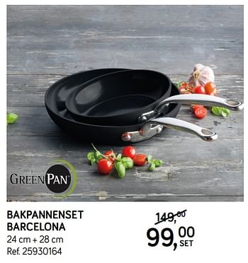 Aanbiedingen Bakpannenset barcelona - Greenpan - Geldig van 09/04/2019 tot 07/05/2019 bij Supra Bazar