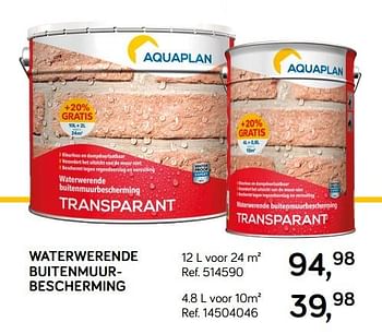 Aanbiedingen Waterwerende buitenmuurbescherming - Aquaplan - Geldig van 09/04/2019 tot 07/05/2019 bij Supra Bazar