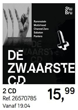 Aanbiedingen De zwaarste cd 2 cd - Huismerk - Supra Bazar - Geldig van 09/04/2019 tot 07/05/2019 bij Supra Bazar