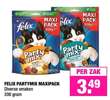 Aanbiedingen Felix partymix maxipack - Felix - Geldig van 08/04/2019 tot 21/04/2019 bij Big Bazar