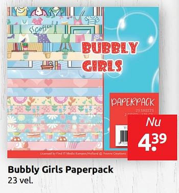 Aanbiedingen Bubbly girls paperpack - Huismerk - Boekenvoordeel - Geldig van 12/04/2019 tot 20/04/2019 bij Boekenvoordeel