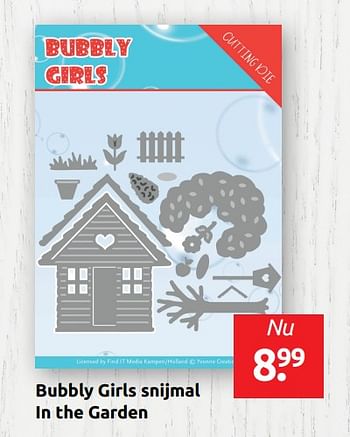 Aanbiedingen Bubbly girls snijmal in the garden - Huismerk - Boekenvoordeel - Geldig van 12/04/2019 tot 20/04/2019 bij Boekenvoordeel