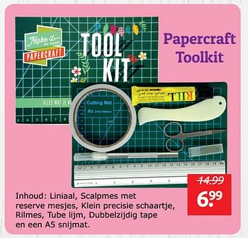 Aanbiedingen Papercraft toolkit - Huismerk - Boekenvoordeel - Geldig van 12/04/2019 tot 20/04/2019 bij Boekenvoordeel