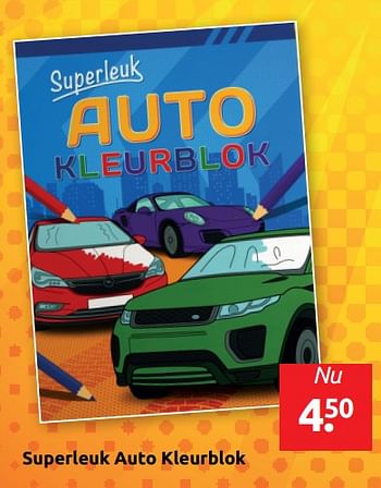 Aanbiedingen Superleuk auto kleurblok - Huismerk - Boekenvoordeel - Geldig van 12/04/2019 tot 20/04/2019 bij Boekenvoordeel