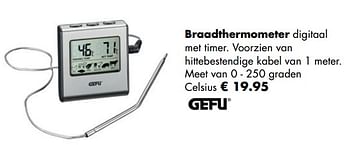 Aanbiedingen Braadthermometer - Gefu - Geldig van 21/04/2019 tot 12/05/2019 bij Multi Bazar