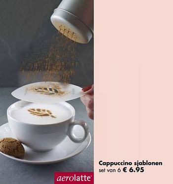 Aanbiedingen Cappuccino sjablonen - Aerolatte  - Geldig van 21/04/2019 tot 12/05/2019 bij Multi Bazar