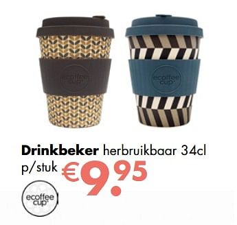 Aanbiedingen Drinkbeker herbruikbaar - Ecoffee Cup - Geldig van 21/04/2019 tot 12/05/2019 bij Multi Bazar