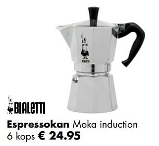 Aanbiedingen Espressokan moka induction - Bialetti - Geldig van 21/04/2019 tot 12/05/2019 bij Multi Bazar