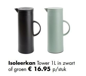 Aanbiedingen Isoleerkan tower in zwart of groen - Huismerk - Multi Bazar - Geldig van 21/04/2019 tot 12/05/2019 bij Multi Bazar