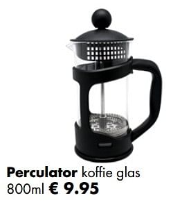 Aanbiedingen Perculator koffie glas - Huismerk - Multi Bazar - Geldig van 21/04/2019 tot 12/05/2019 bij Multi Bazar
