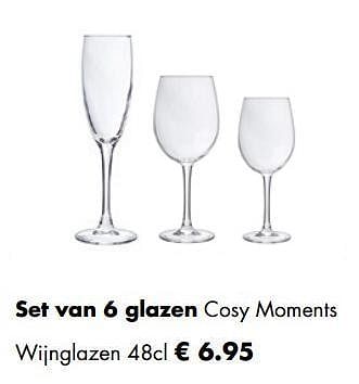 Aanbiedingen Set van 6 glazen wijnglazen - Huismerk - Multi Bazar - Geldig van 21/04/2019 tot 12/05/2019 bij Multi Bazar