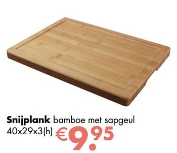 Aanbiedingen Snijplank bamboe met sapgeul - Huismerk - Multi Bazar - Geldig van 21/04/2019 tot 12/05/2019 bij Multi Bazar