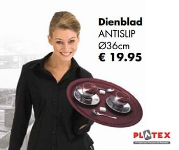 Aanbiedingen Dienblad antislip - Platex - Geldig van 21/04/2019 tot 12/05/2019 bij Multi Bazar