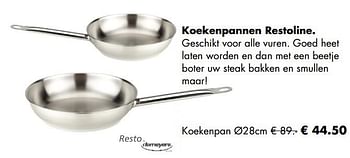 Aanbiedingen Koekenpannen restoline koekenpan - Demeyere - Geldig van 21/04/2019 tot 12/05/2019 bij Multi Bazar