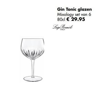 Aanbiedingen Gin tonic glazen mixology set van 6 - Luigi Bormioli - Geldig van 21/04/2019 tot 12/05/2019 bij Multi Bazar