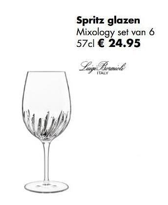 Aanbiedingen Spritz glazen mixology set van 6 - Luigi Bormioli - Geldig van 21/04/2019 tot 12/05/2019 bij Multi Bazar