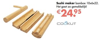 Aanbiedingen Sushi maker bamboe - Cookut - Geldig van 21/04/2019 tot 12/05/2019 bij Multi Bazar