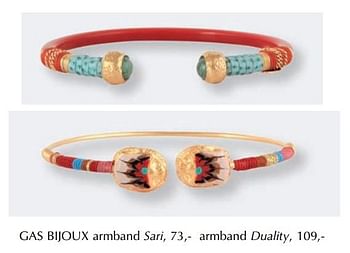 Aanbiedingen Armband sari - Gas Bijoux - Geldig van 13/03/2019 tot 30/06/2019 bij De Bijenkorf