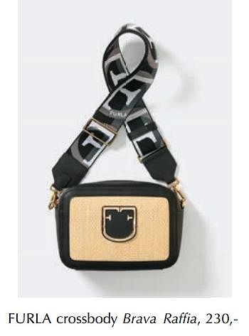 Aanbiedingen Crossbody brava raffia - Furla - Geldig van 13/03/2019 tot 30/06/2019 bij De Bijenkorf