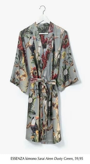 Aanbiedingen Kimono sarai airen dusty green - Essenza - Geldig van 13/03/2019 tot 30/06/2019 bij De Bijenkorf