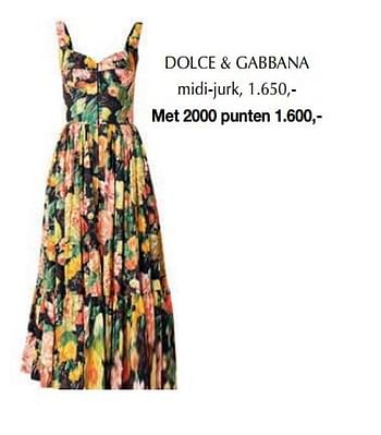 Aanbiedingen Midi-jurk - Dolce &amp; Gabbana - Geldig van 13/03/2019 tot 30/06/2019 bij De Bijenkorf