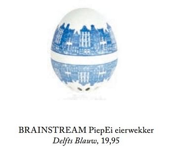 Aanbiedingen Piepei eierwekker delfts blauw - Brainstream - Geldig van 26/02/2019 tot 01/07/2019 bij De Bijenkorf