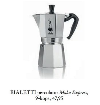 Aanbiedingen Percolator moka express - Bialetti - Geldig van 26/02/2019 tot 01/07/2019 bij De Bijenkorf