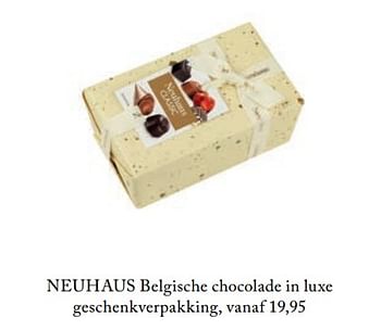Aanbiedingen Belgische chocolade in luxegeschenkverpakking - Neuhaus - Geldig van 26/02/2019 tot 01/07/2019 bij De Bijenkorf
