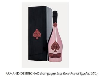 Aanbiedingen Armand de brignac champagne brut rosé ace of spades - Champagne - Geldig van 12/04/2019 tot 30/04/2019 bij De Bijenkorf