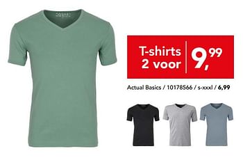 Aanbiedingen T-shirt - Actual Basics - Geldig van 26/04/2019 tot 19/05/2019 bij Bristol