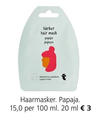 Aanbiedingen Haarmasker papaja - Huismerk - Flying Tiger Copenhagen - Geldig van 26/04/2019 tot 30/05/2019 bij Flying Tiger Copenhagen
