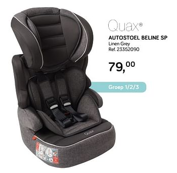 Aanbiedingen Autostoel beline sp - Quax - Geldig van 30/04/2019 tot 28/05/2019 bij Supra Bazar