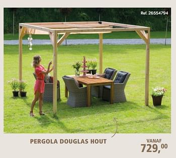 Aanbiedingen Pergola douglas hout - Huismerk - Supra Bazar - Geldig van 30/04/2019 tot 28/05/2019 bij Supra Bazar
