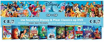 Aanbiedingen Disney + pixar classics op dvd - Huismerk - Supra Bazar - Geldig van 30/04/2019 tot 28/05/2019 bij Supra Bazar