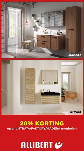 Aanbiedingen 20% korting op alle strata-faktory-madera meubelen - Allibert - Geldig van 30/04/2019 tot 28/05/2019 bij Supra Bazar