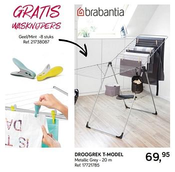 Aanbiedingen Droogrek t-model - Brabantia - Geldig van 30/04/2019 tot 28/05/2019 bij Supra Bazar
