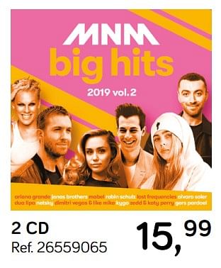 Aanbiedingen Mnm big hits 2 cd - Huismerk - Supra Bazar - Geldig van 30/04/2019 tot 28/05/2019 bij Supra Bazar