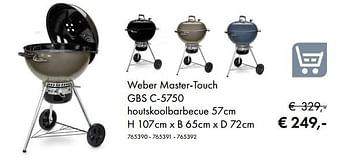 Aanbiedingen Weber master-touch gbs c-5750 - Weber - Geldig van 09/05/2019 tot 31/08/2019 bij Multi Bazar