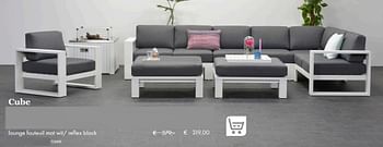 Aanbiedingen Cube lounge fauteuil mat wit- reflex black - Garden Impressions - Geldig van 09/05/2019 tot 31/08/2019 bij Multi Bazar