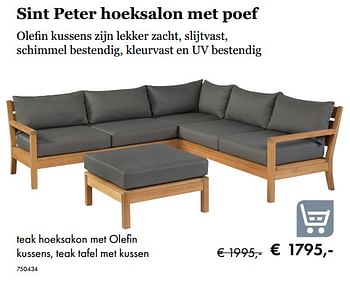 Aanbiedingen Sint peter hoeksalon met poef - Persoon Outdoor Living - Geldig van 09/05/2019 tot 31/08/2019 bij Multi Bazar