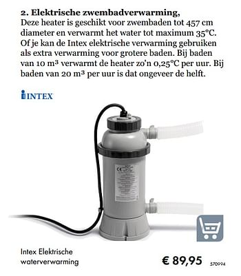 Aanbiedingen Intex elektrische waterverwarming - Intex - Geldig van 09/05/2019 tot 31/08/2019 bij Multi Bazar