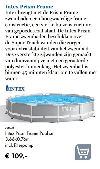Aanbiedingen Intex prism frame pool set - Intex - Geldig van 09/05/2019 tot 31/08/2019 bij Multi Bazar